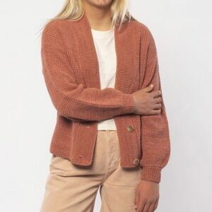 NWT Sisstrevolution Waffle Knit Button Front Sweater Cardigan